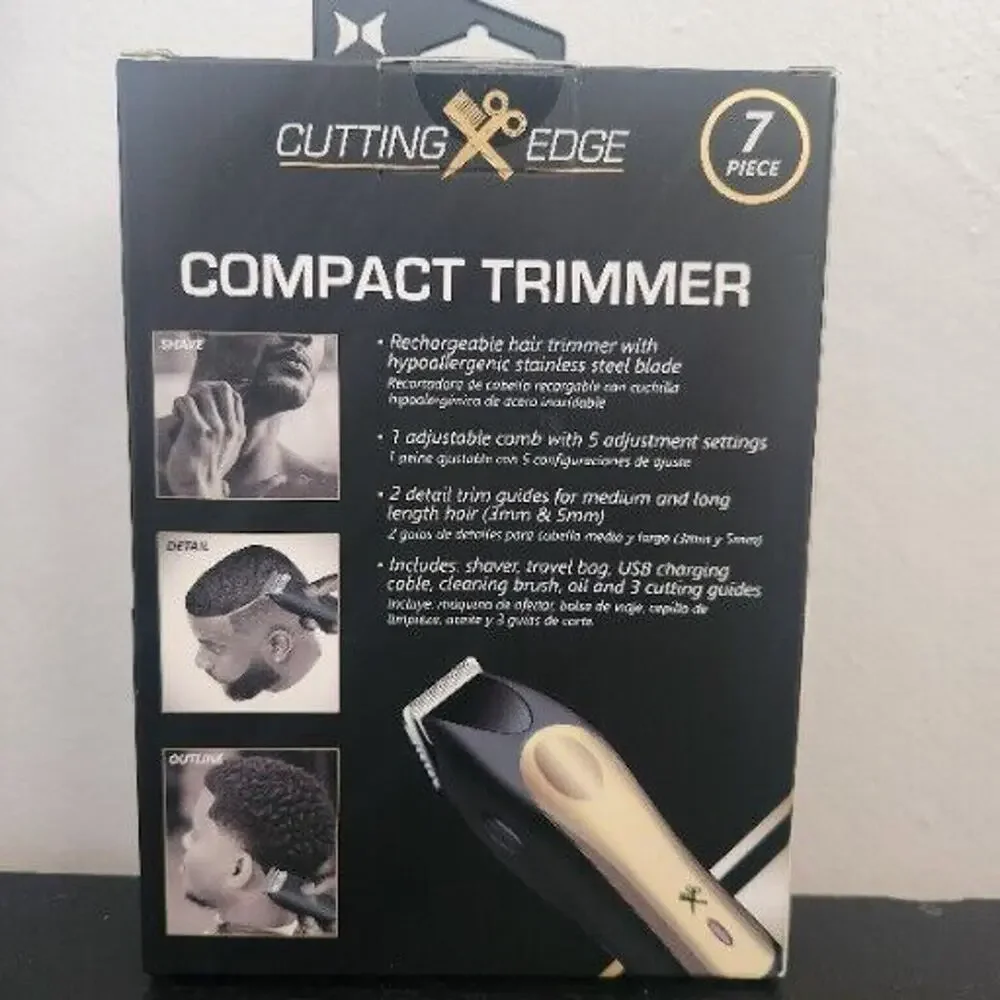 Cutting Edge Compact Trimmer by Barbasol for Men - 7‎ Pc Shaver & More